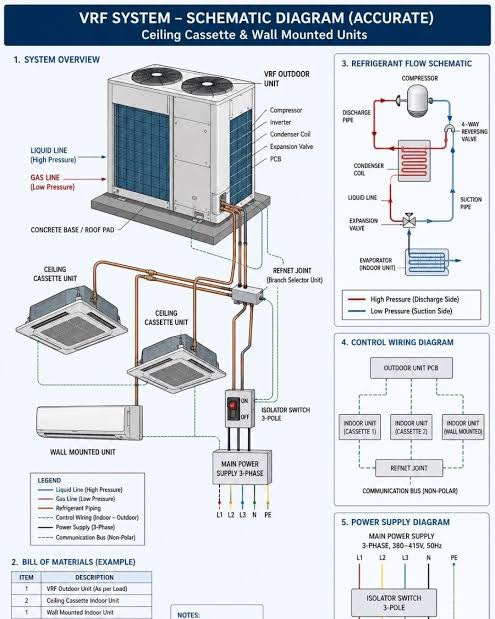 แผนภาพระบบปรับอากาศ VRF